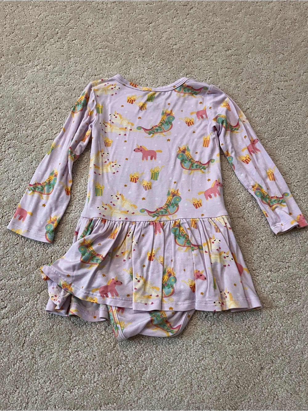 Posh Peanut x Glitterville Parisian Sleigh Long Sleeve Twirl Bodysuit 18-24 NWOT - Picture 6 of 6
